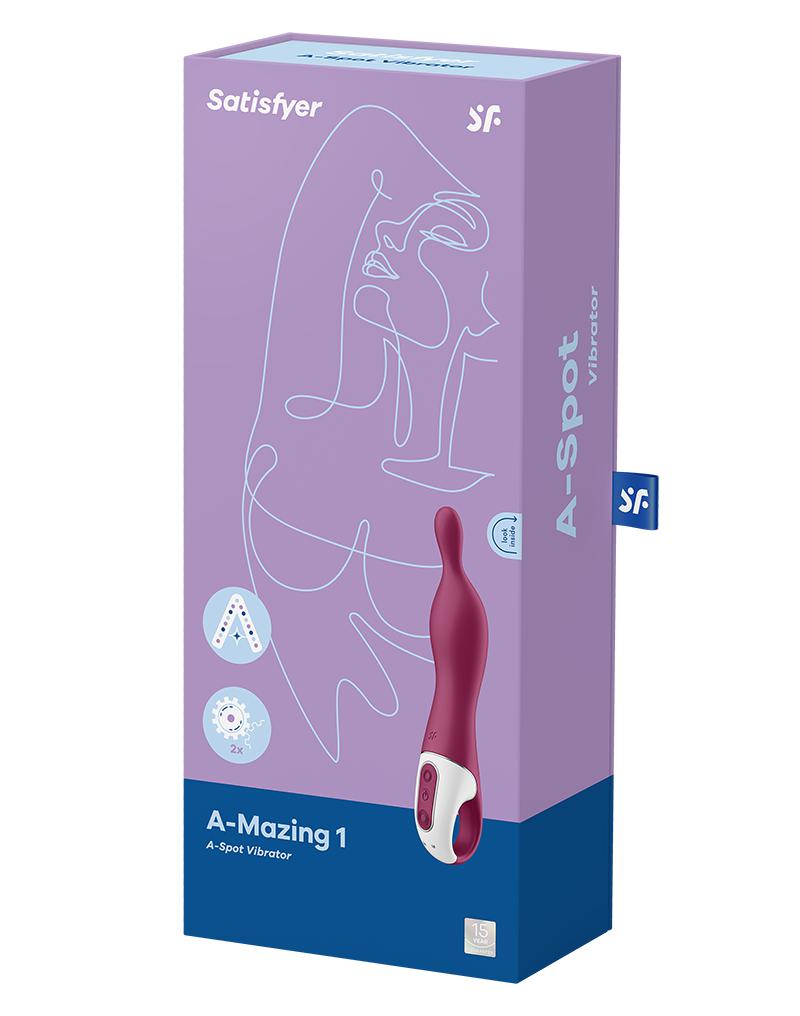 Satisfyer - A-mazing 1 - A-spot Vibrator - Berry Rood-Erotiekvoordeel.nl