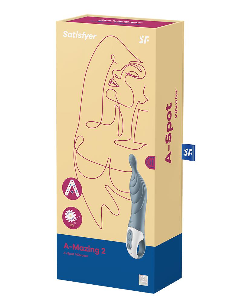 Satisfyer - A-mazing 2 - A-spot Vibrator - Lichtgrijs-Erotiekvoordeel.nl