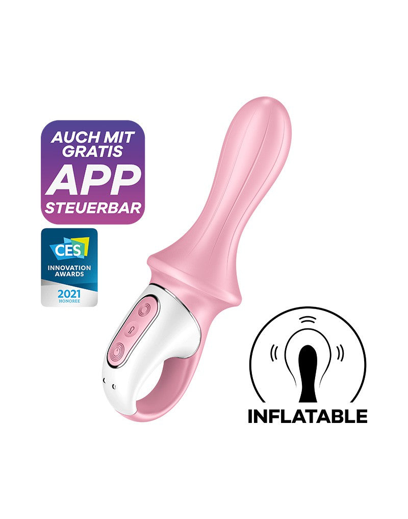 Satisfyer - Air Pump Booty 5+ - Opblaasbare Vibrator - Met App Control - Roze-Erotiekvoordeel.nl