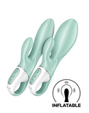 Satisfyer - Air Pump Bunny 5+ - Opblaasbare Rabbit Vibrator - Met App Control - Mint-Erotiekvoordeel.nl