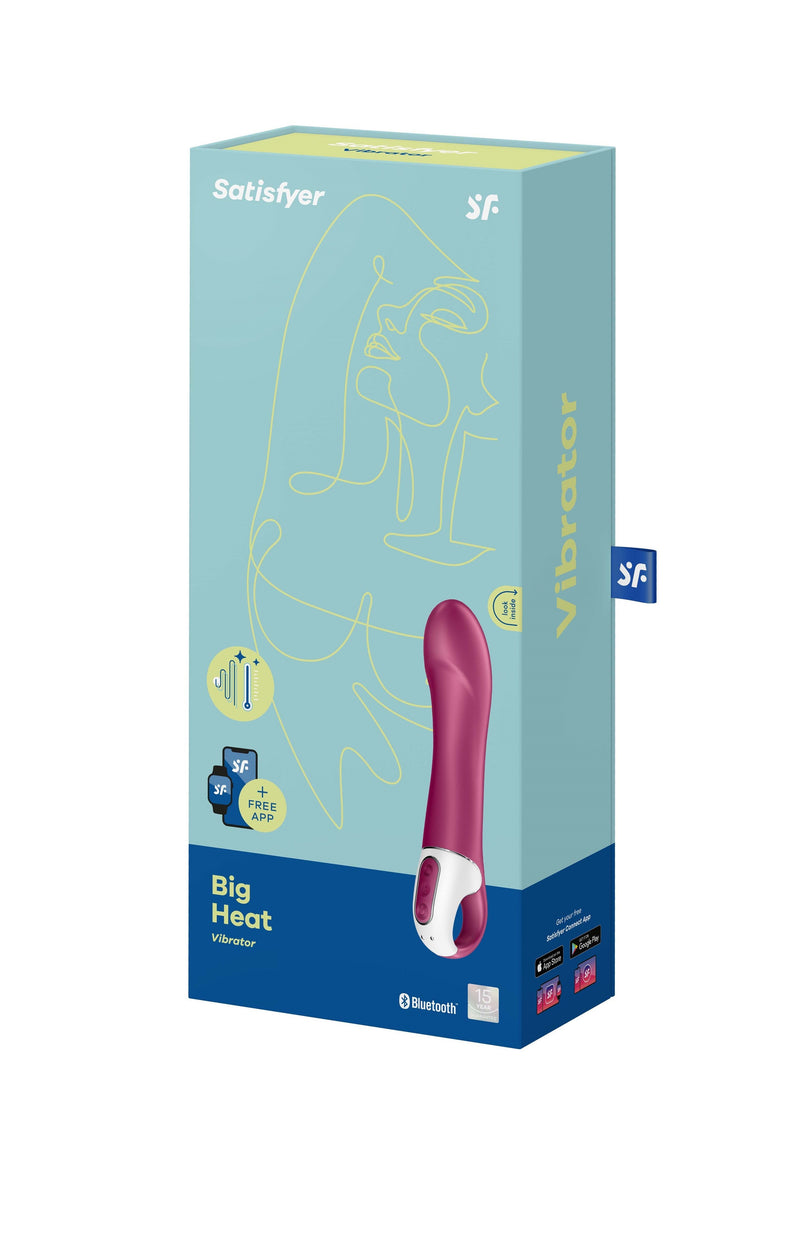 Satisfyer - Big Heat - Verwarmde G-spot Vibrator - Met App Control - Berry Rood-Erotiekvoordeel.nl