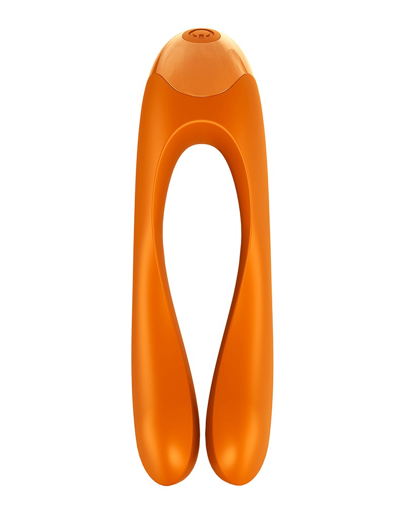 Satisfyer - Candy Cane Vinger Vibrator - Oranje-Erotiekvoordeel.nl