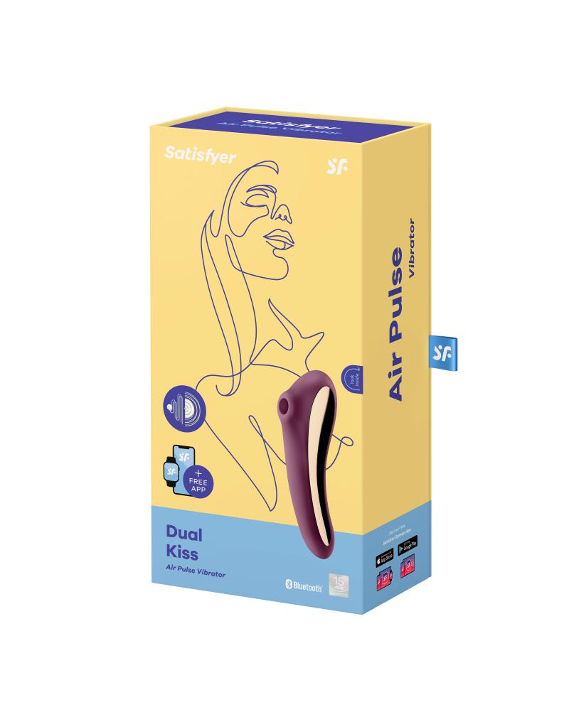 Satisfyer - Dual Kiss - Luchtdruk en G-Spot Vibrator - 2-in-1 - Paars-Erotiekvoordeel.nl