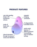 Satisfyer - Pixie Dust - Luchtdruk Vibrator met Vibratie - Paars & Roze-Erotiekvoordeel.nl