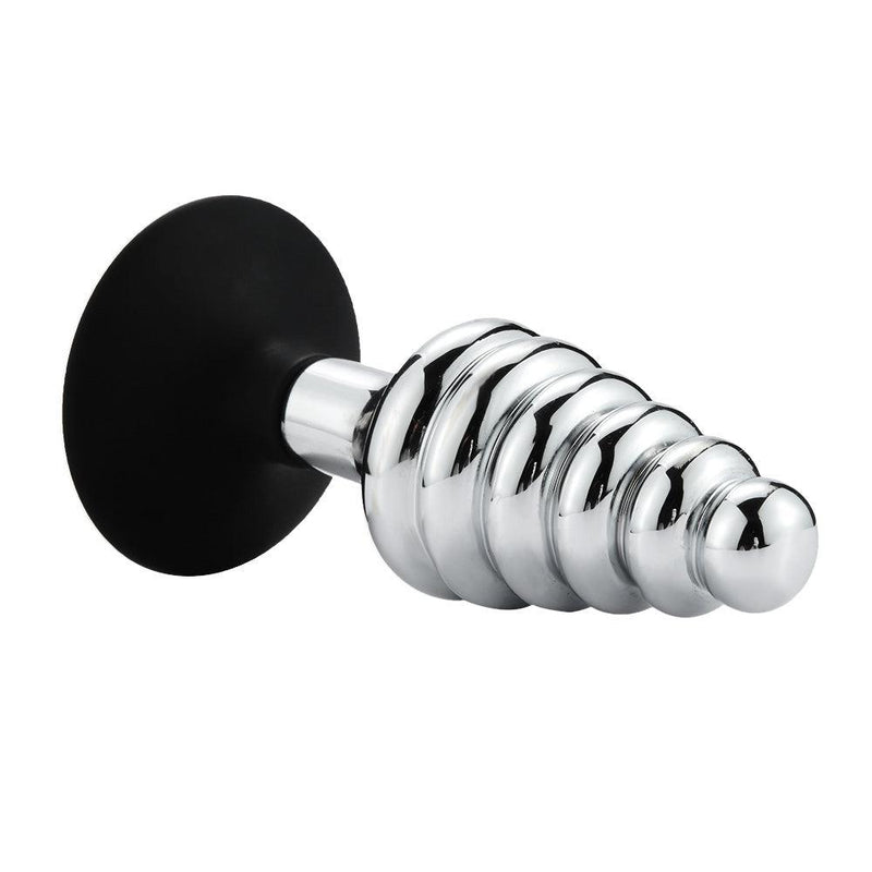 Schroef Buttplug Aluminium Met Zuignap-Erotiekvoordeel.nl