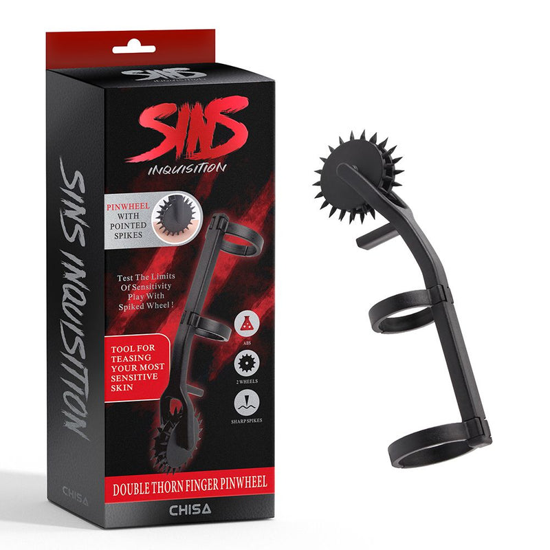 Sins Inquisition - Double Thorn Vinger Pinwheel - Zwart-Erotiekvoordeel.nl