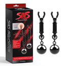 Sins Inquisition - Playful Tepelklemmen Met Gewichten- Zwart-Erotiekvoordeel.nl