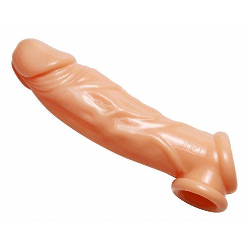 Size Matters - Realistische Penis Sleeve En Ball Stretcher - Lichte Huidkleur-Erotiekvoordeel.nl