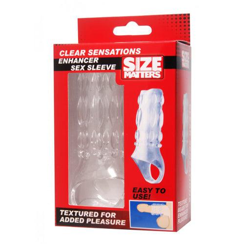 Size Matters - Penis Sleeve Met Relief - Transparant-Erotiekvoordeel.nl