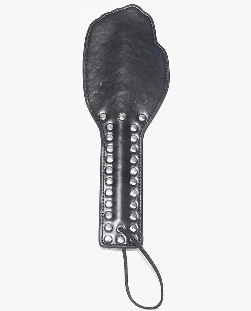 Spanking Paddle Studded Hand - Zwart-Erotiekvoordeel.nl