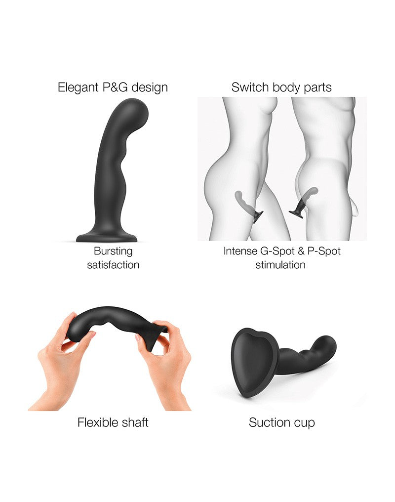 Strap-On-Me - Dildo Plug voor G-spot En P-spot - Zwart-Erotiekvoordeel.nl