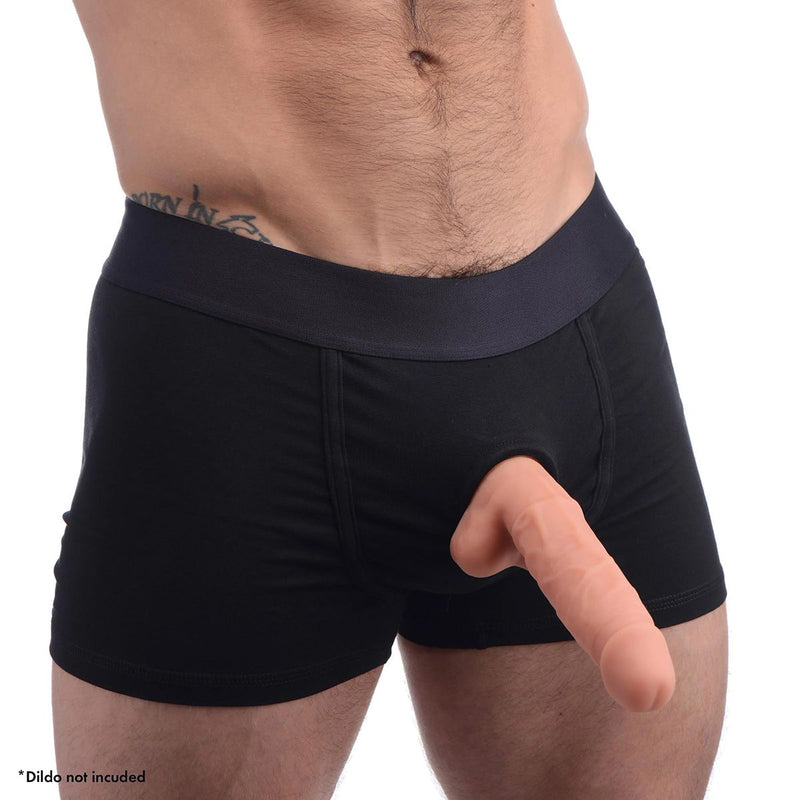 Strap U - Strap On Harnas - Armor Mens Boxer Harness met O-Ring - zwart-Erotiekvoordeel.nl