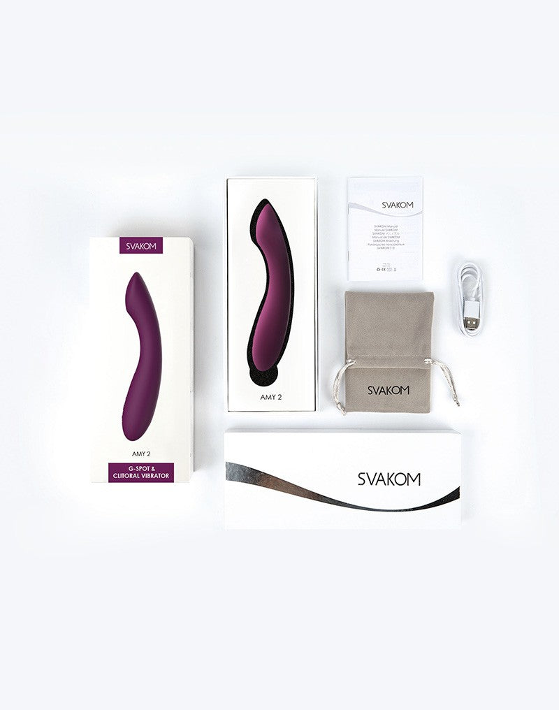 Svakom - Amy 2 - Flexibele G-Spot Vibrator - Paars-Erotiekvoordeel.nl