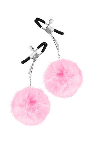 Sweet Caress - Tepelklemmen Met Roze Pompoms-Erotiekvoordeel.nl