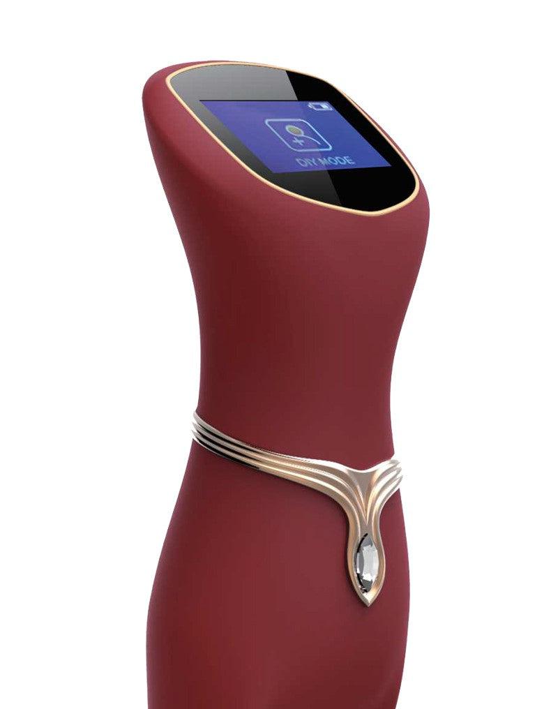 Viotec - Chance - G-Spot Vibrator - Massager - Met LCD Scherm - Goud en Wijnrood - Luxueuze Zachte Siliconen-Erotiekvoordeel.nl