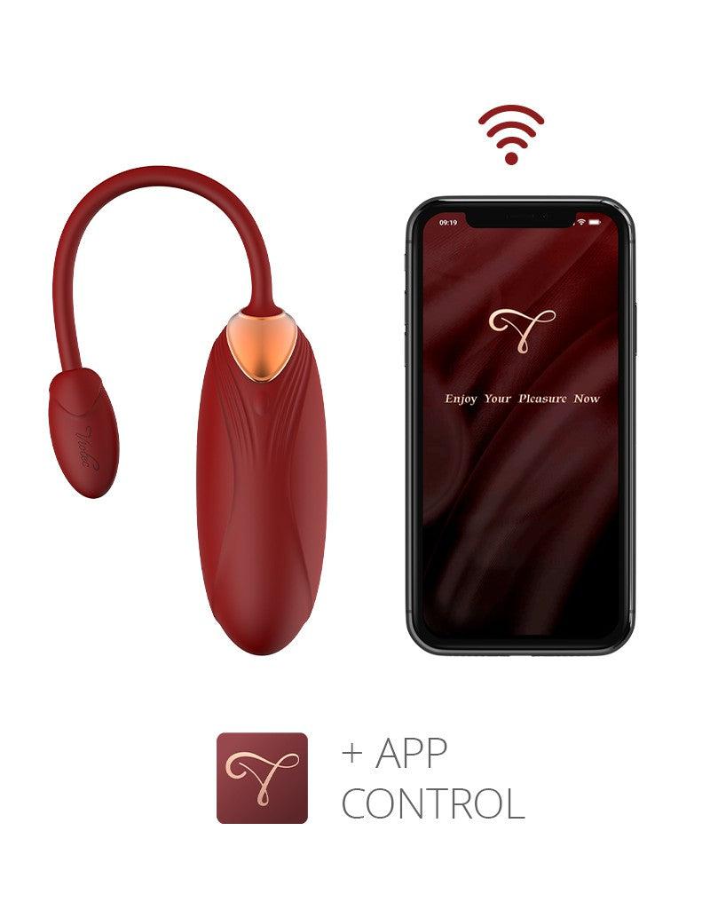 Viotec - Oliver Pro - Vibrator - Draagbare Vibrator met App Bediening - Goud en Wijnrood - Om Te Dragen in je Slip-Erotiekvoordeel.nl