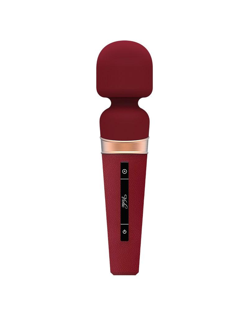 Viotec - Titan - Wand Vibrator - Massager - Goud /Wijnrood - Luxueuze Zachte Siliconen-Erotiekvoordeel.nl