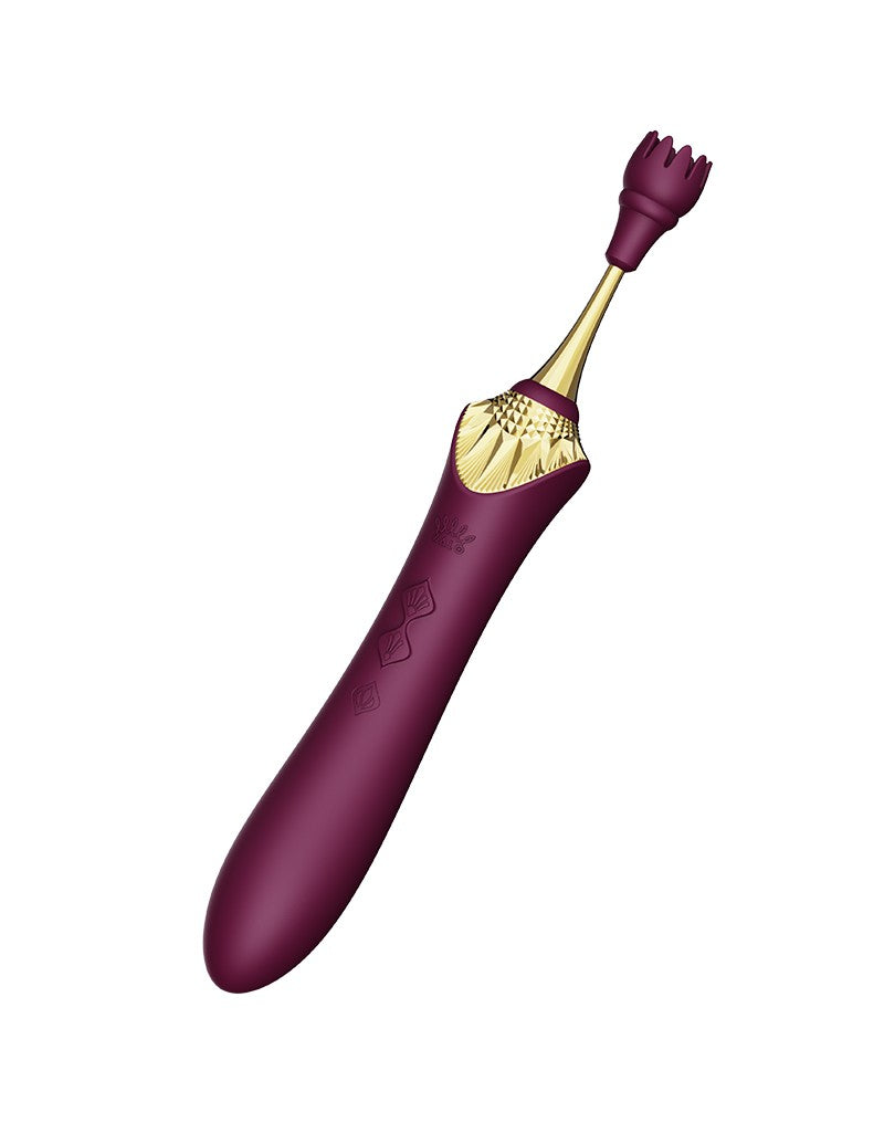 Zalo - Bess 2 - Verwarmde Pinpoint Clitoris Vibrator- Met Extra opzetstukken - Amethyst Paars-Erotiekvoordeel.nl