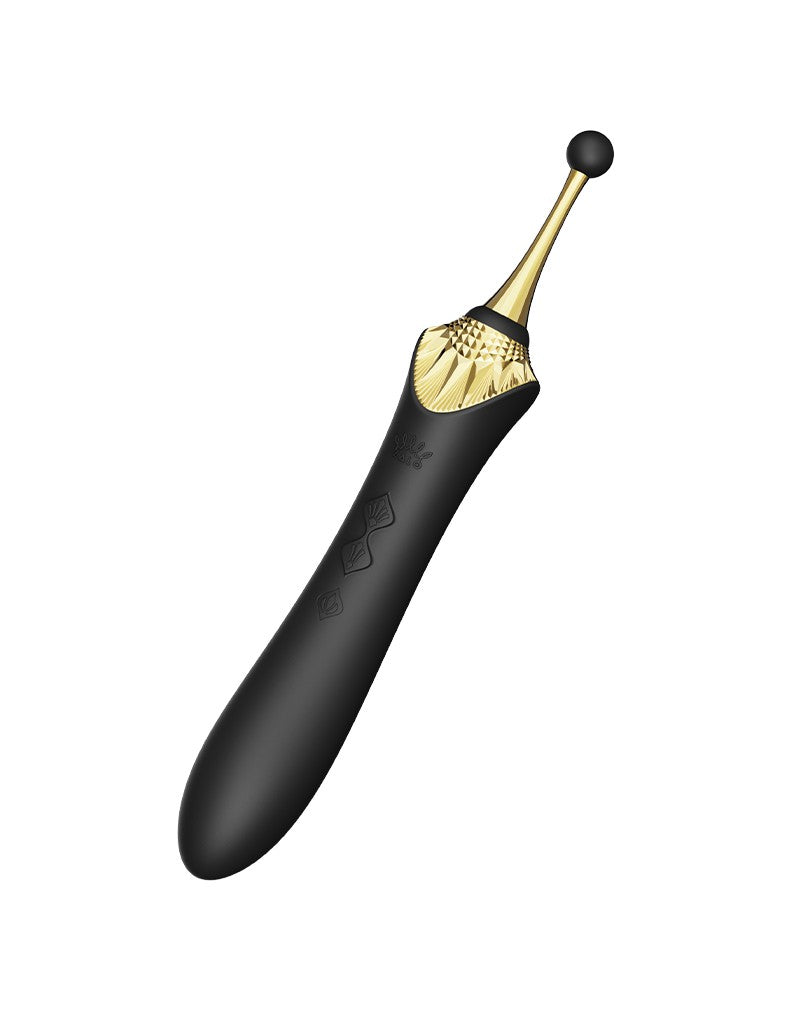 Zalo - Bess 2 - Verwarmde Pinpoint Clitoris Vibrator- Met Extra opzetstukken - Obsidian Zwart-Erotiekvoordeel.nl