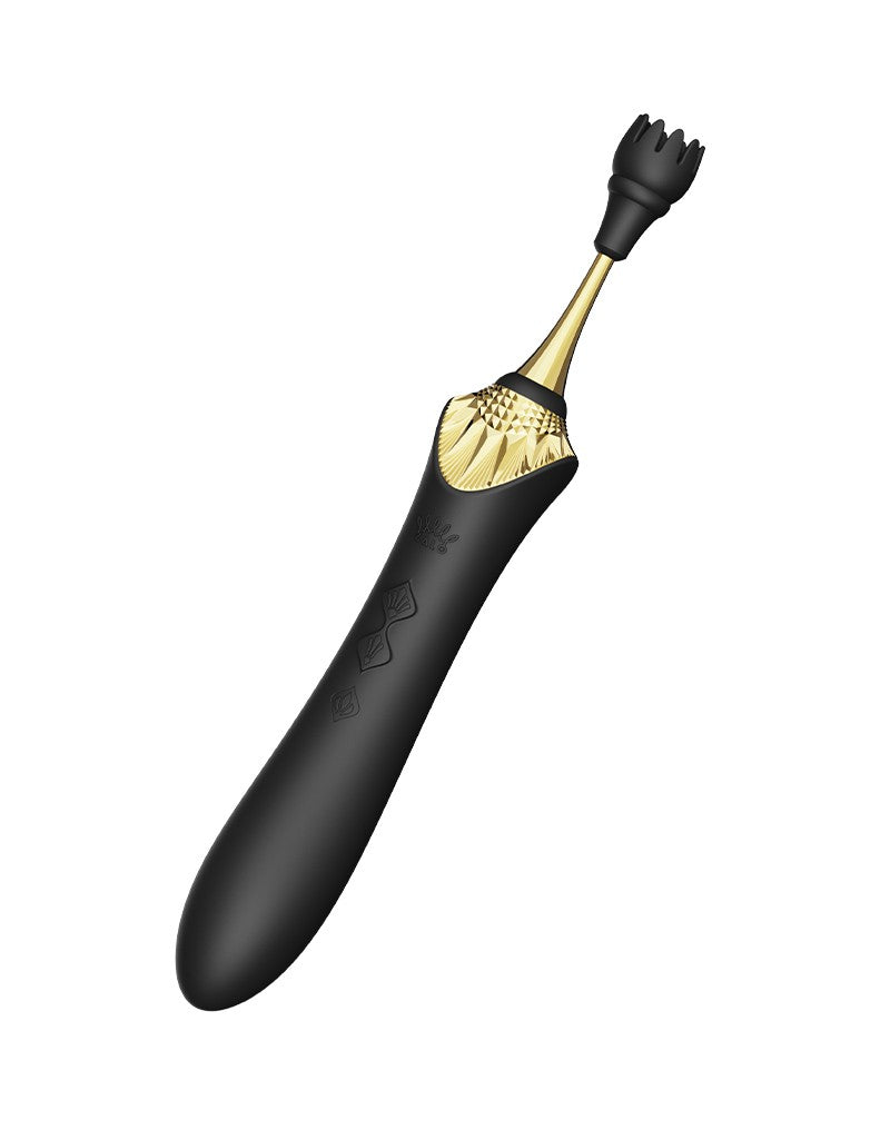 Zalo - Bess 2 - Verwarmde Pinpoint Clitoris Vibrator- Met Extra opzetstukken - Obsidian Zwart-Erotiekvoordeel.nl