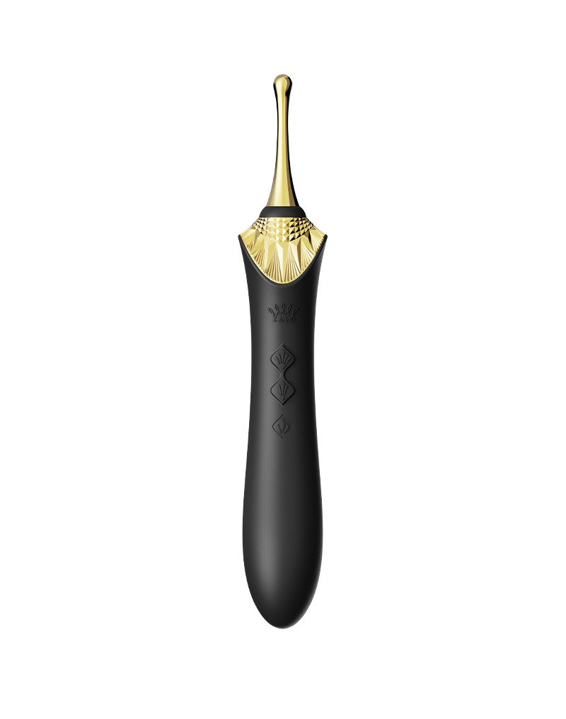 Zalo - Bess 2 - Verwarmde Pinpoint Clitoris Vibrator- Met Extra opzetstukken - Obsidian Zwart-Erotiekvoordeel.nl