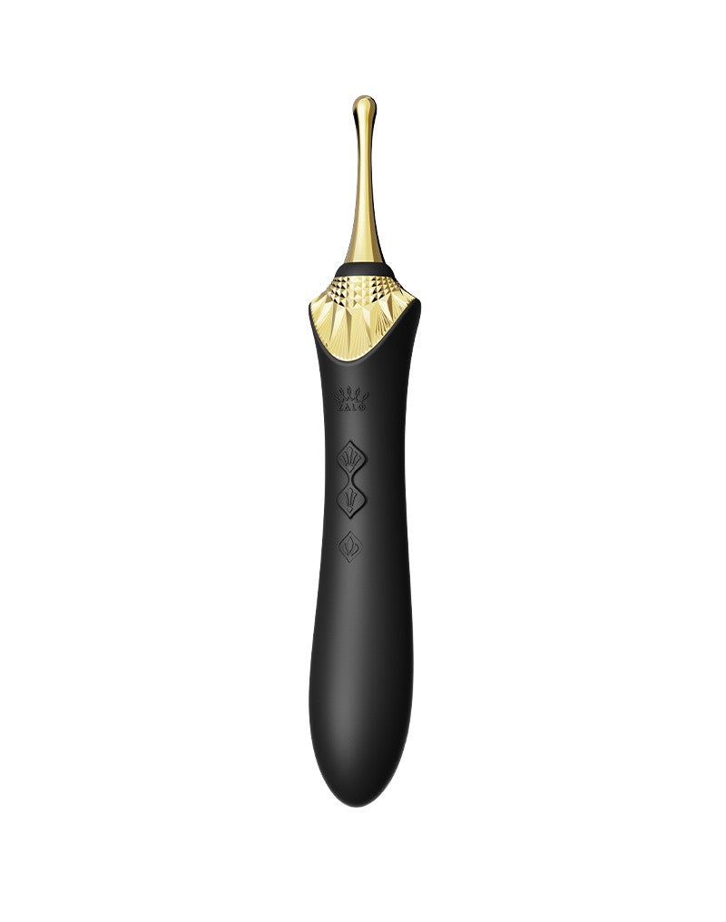 Zalo - Bess 2 - Verwarmde Pinpoint Clitoris Vibrator- Met Extra opzetstukken - Obsidian Zwart-Erotiekvoordeel.nl