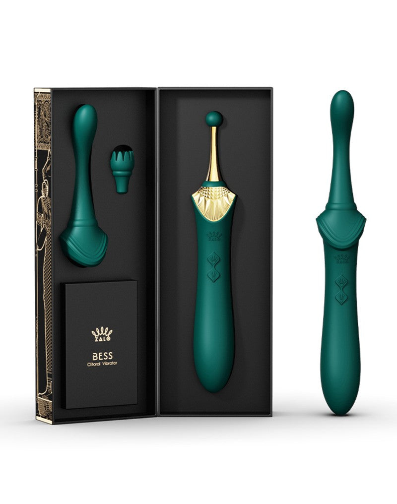 Zalo - Bess - Clitoris Pinpoint Vibrator - Met Extra opzetstukken - Smaragd Groen-Erotiekvoordeel.nl