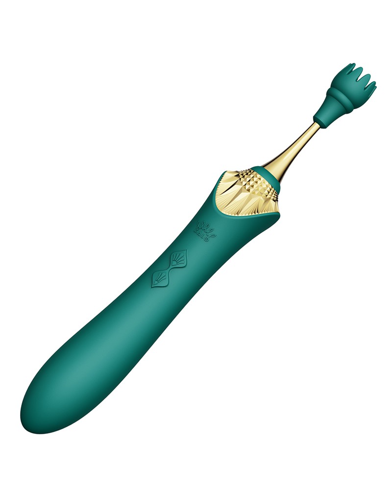 Zalo - Bess - Clitoris Pinpoint Vibrator - Met Extra opzetstukken - Smaragd Groen-Erotiekvoordeel.nl