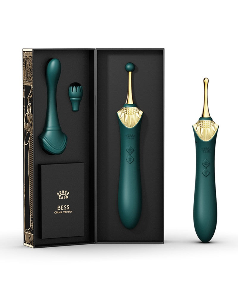 Zalo - Bess - Clitoris Pinpoint Vibrator - Met Extra opzetstukken - Smaragd Groen-Erotiekvoordeel.nl