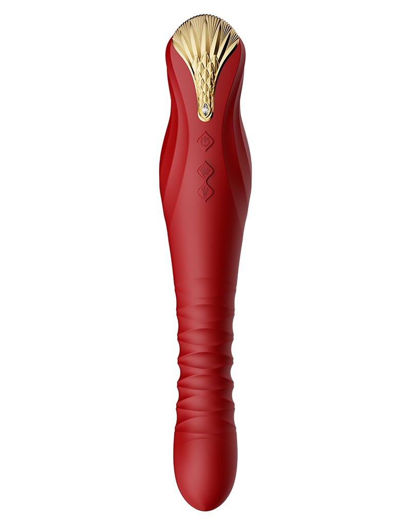 Zalo - King - Stotende Vibrator Met Powerthrust Technologie - Rood-Erotiekvoordeel.nl