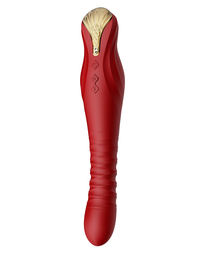 Zalo - King - Stotende Vibrator Met Powerthrust Technologie - Rood-Erotiekvoordeel.nl