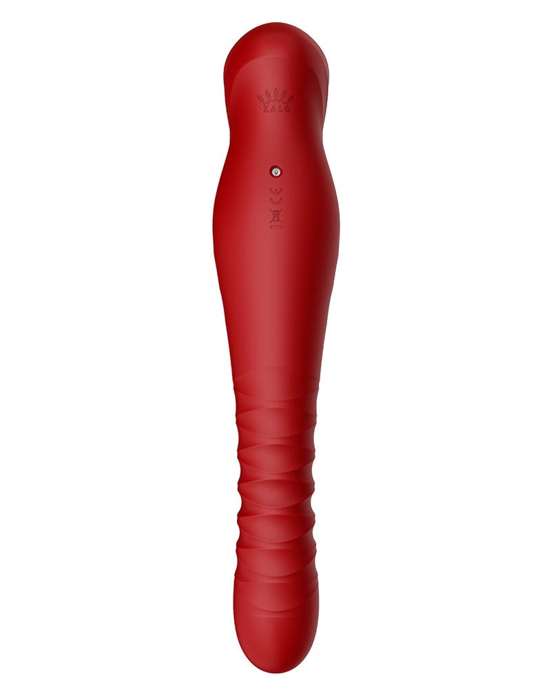 Zalo - King - Stotende Vibrator Met Powerthrust Technologie - Rood-Erotiekvoordeel.nl