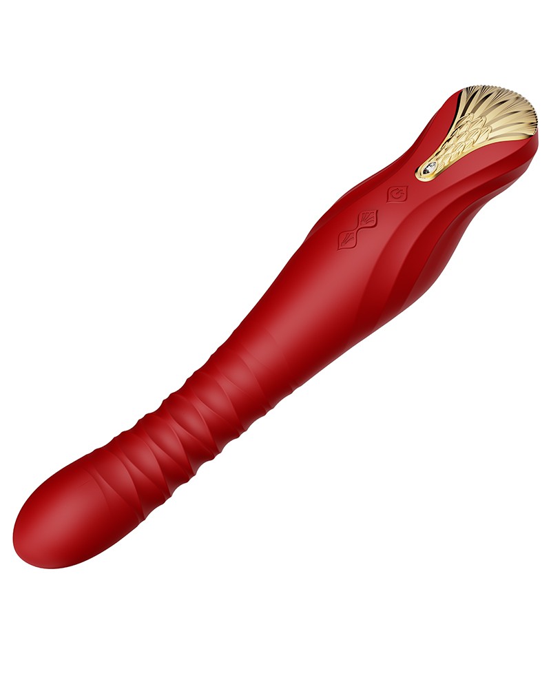 Zalo - King - Stotende Vibrator Met Powerthrust Technologie - Rood-Erotiekvoordeel.nl