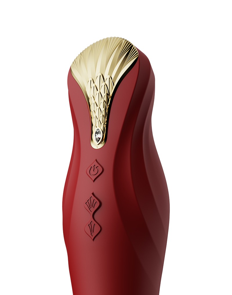 Zalo - King - Stotende Vibrator Met Powerthrust Technologie - Rood-Erotiekvoordeel.nl