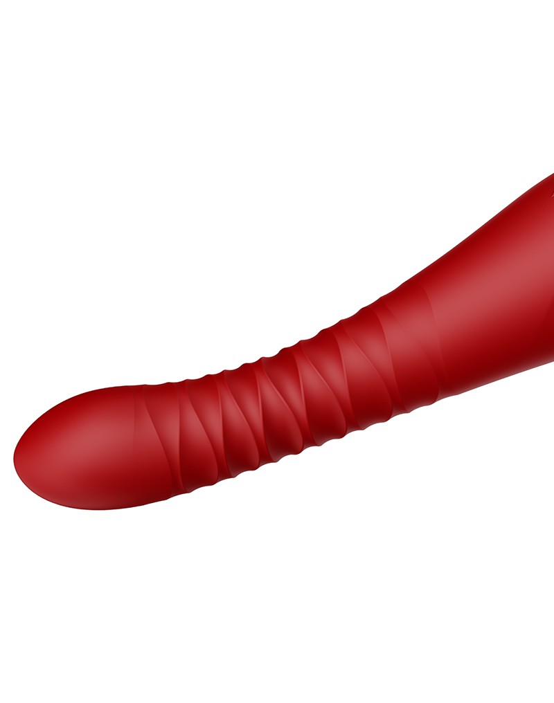 Zalo - King - Stotende Vibrator Met Powerthrust Technologie - Rood-Erotiekvoordeel.nl