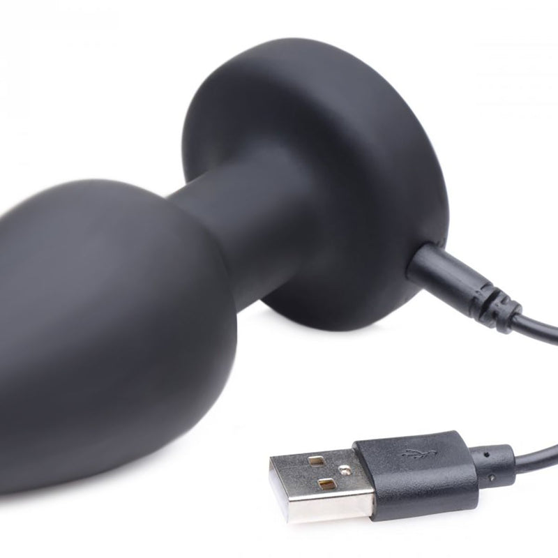 Zeus - E-Stim Pro Siliconen Electrosex Vibrerende Buttplug Met Afstandsbediening-Erotiekvoordeel.nl