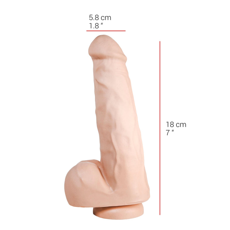 515 line - Dildo - Met Zuignap 23.5 x 5.8 cm - Lichte Huidskleur-Erotiekvoordeel.nl