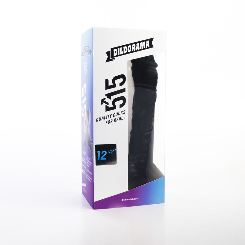 515 line - Dildo - Met Zuignap 32 x 4.1 cm - Zwart-Erotiekvoordeel.nl