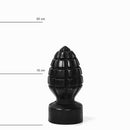 All Black - Handgranaat Buttplug 15 x 6 cm - Zwart