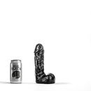 All Black - Klassieke Dildo 19 x 4,8 cm - Zwart