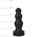 All Black - XXL Buttplug Met bolletjes 38 x 11.5 cm - Zwart