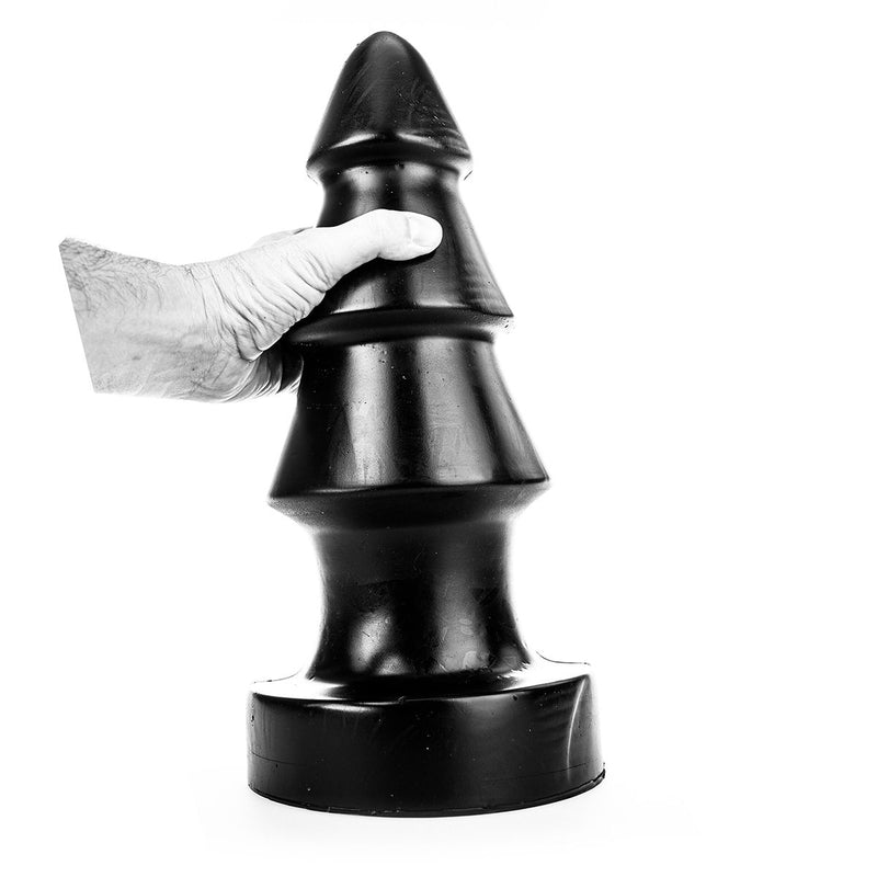 All Black - XXL Buttplug Met ribbels 40 cm - Zwart