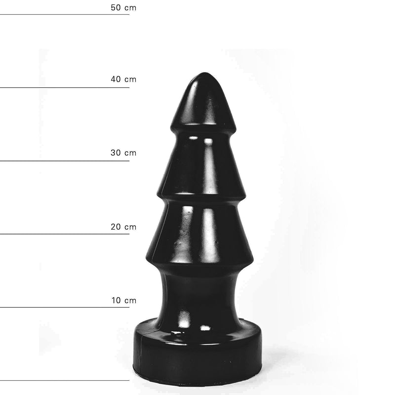 All Black - XXL Buttplug Met ribbels 40 cm - Zwart