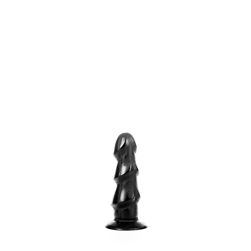 All Black - Zwarte Anaal Dildo Met Ribbels 17 x 5 cm