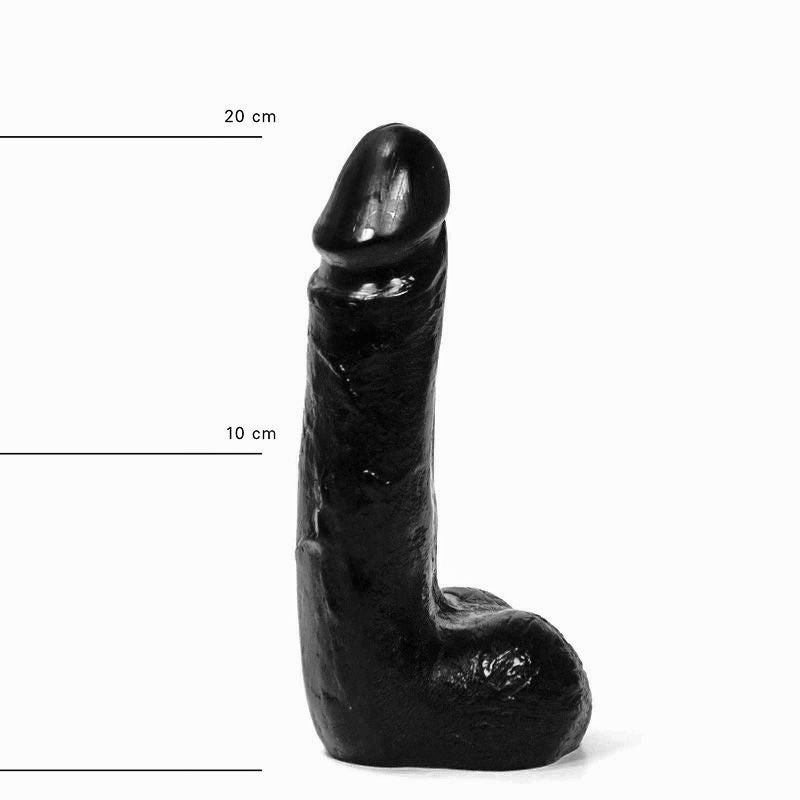 All Black - Zwarte realistische dildo - 20 cm