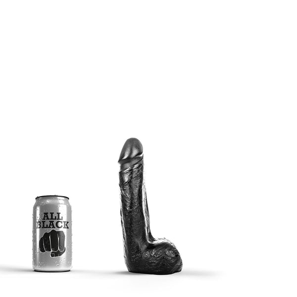 All Black - Zwarte realistische dildo - 20 cm