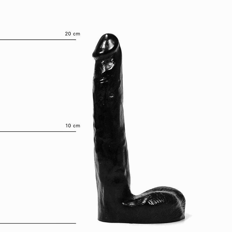 All Black - Zwarte realistische dildo - 21 cm