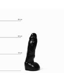 All Black - Zwarte realistische dildo 22 cm-Erotiekvoordeel.nl