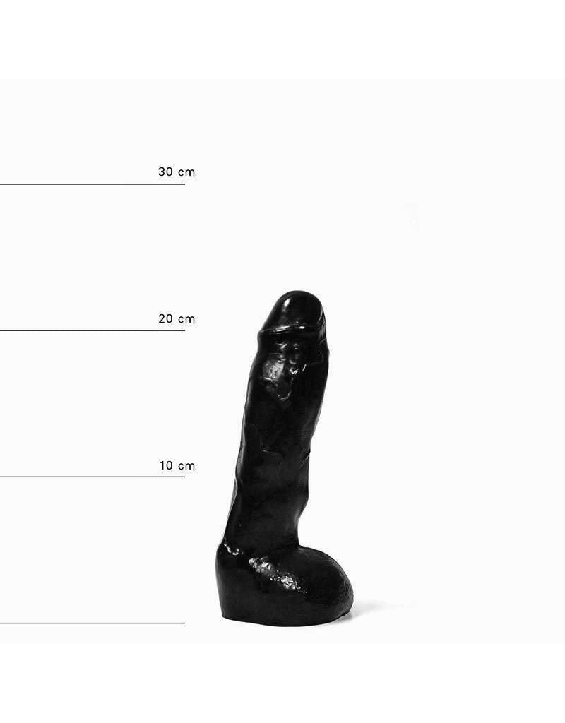 All Black - Zwarte realistische dildo 22 cm-Erotiekvoordeel.nl