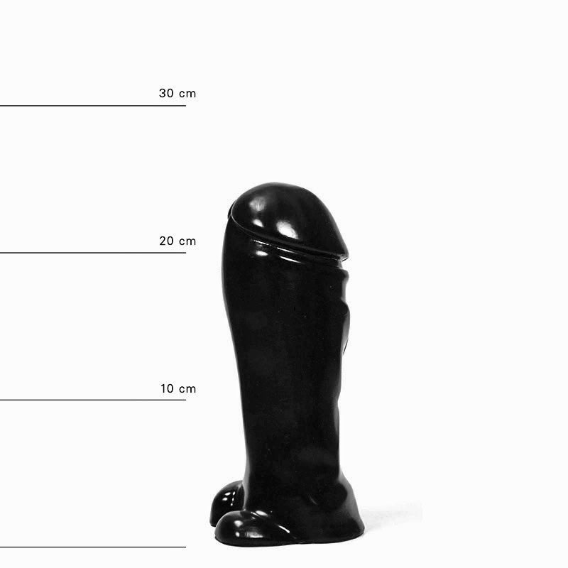 All Black - Zwarte realistische dildo - 22 cm-Erotiekvoordeel.nl